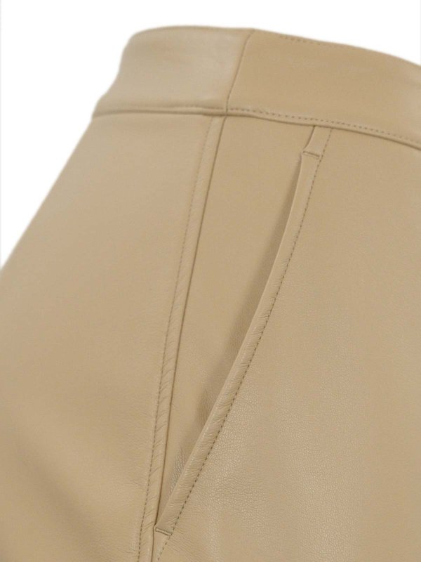 The Best Shops TWINSET: casual trousers - Straight Nappa Effect Trousers