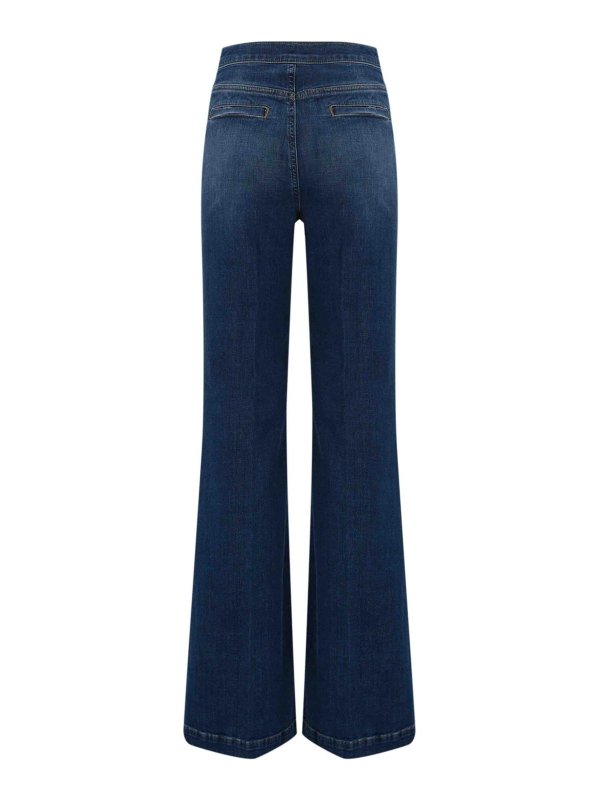 TWINSET: flared jeans online - Flare Jeans With Decorative Buttons