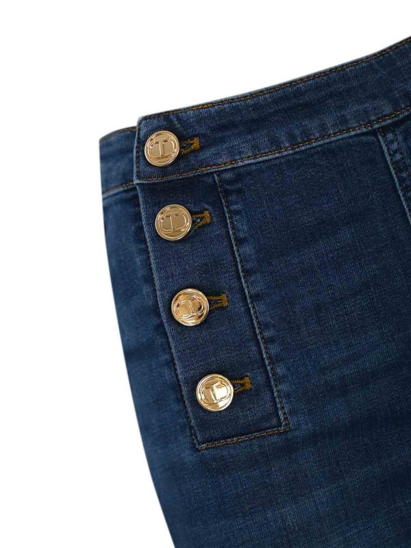 The Best Shops TWINSET: flared jeans - Flare Jeans With Decorative Buttons
