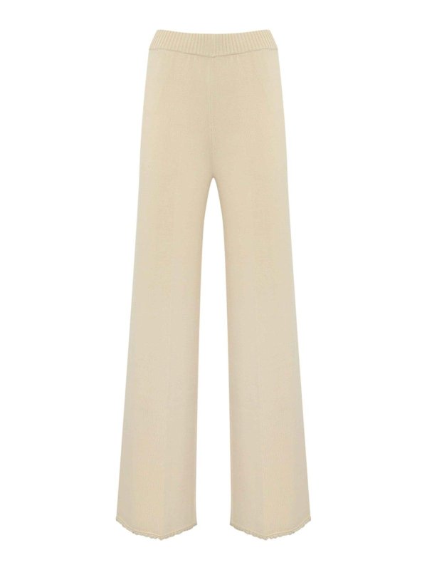 TWINSET: Pantalons casual - Pantalons Décontractés - Beige