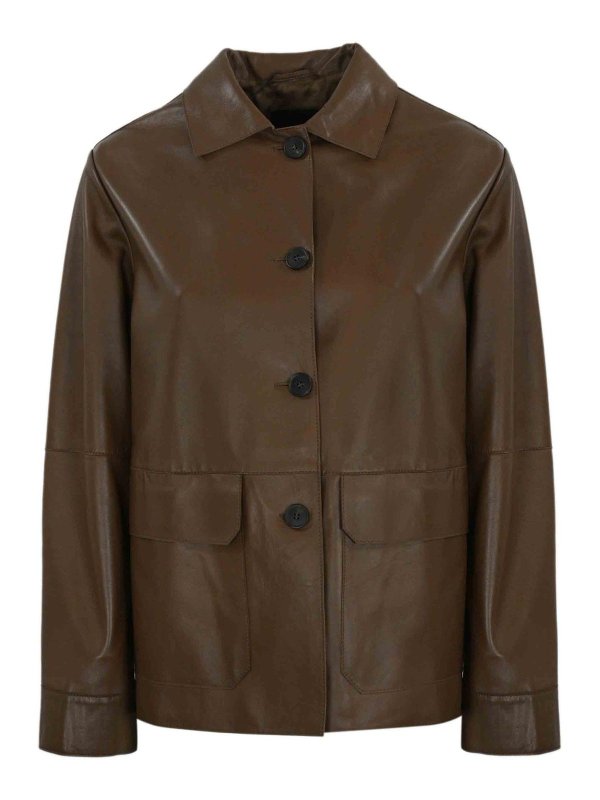 WEEKEND MAX MARA: casual jackets - Kaya A-Line Jacket In Nappa