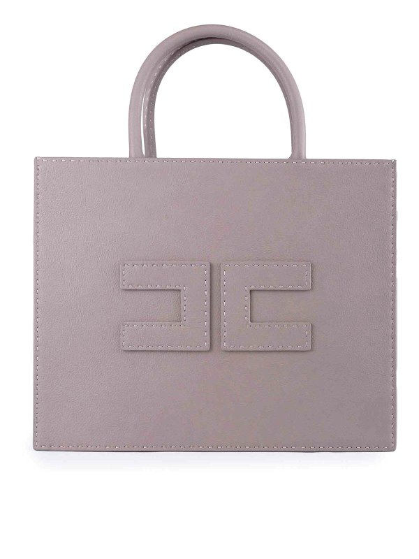 ELISABETTA FRANCHI: Sacs à main - Sac Cabas - Gris