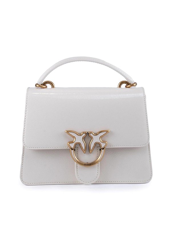 Pinko: cross body bags - Leather Bag With Handle