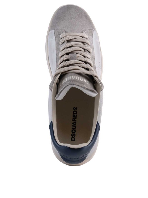 The Best Shops DSQUARED2: trainers - Dirty Maple Leaf Boxer Leather Sneakers