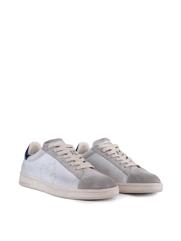 Dirty Maple Leaf Boxer Leather Sneakers shop online: DSQUARED2