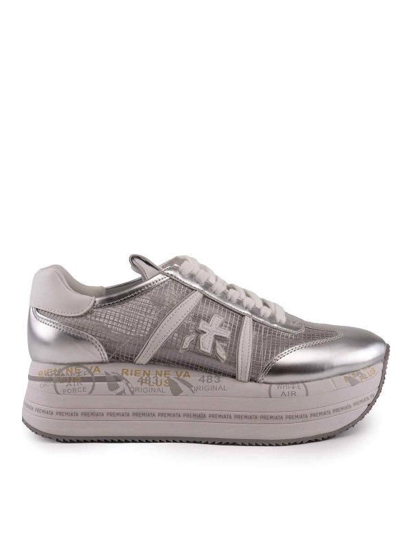 PREMIATA: Zapatillas - Zapatillas - Plata