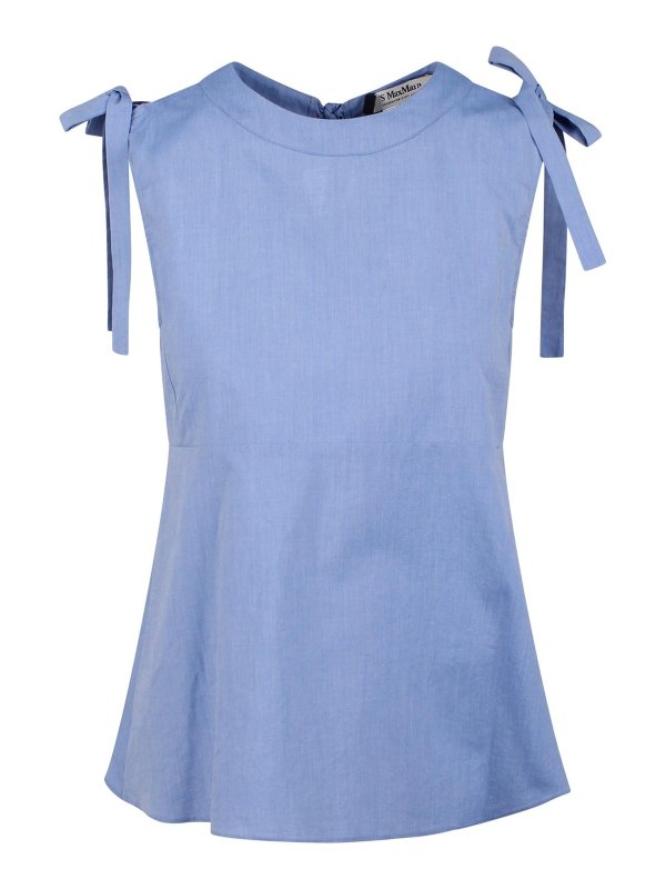 S MAX MARA: トップス＆タンクトップ - トップ/タンクトップ - ブルー