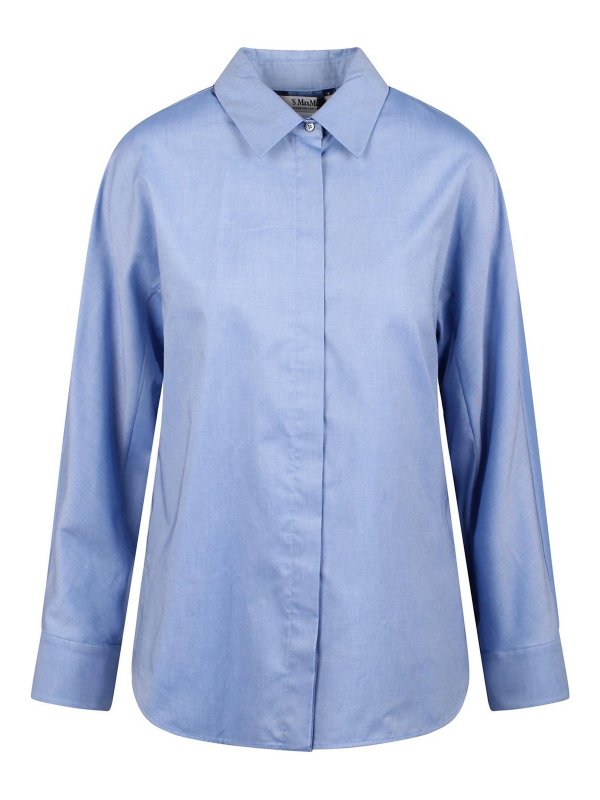 S MAX MARA: シャツ - シャツ - ブルー