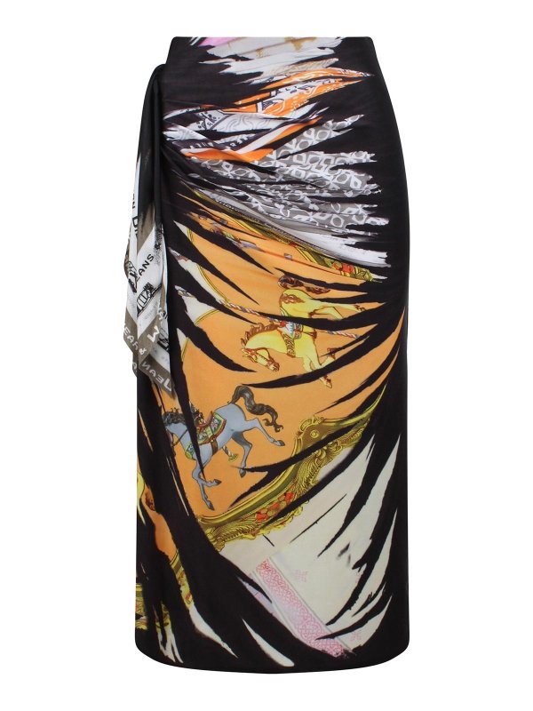 DIESEL: ニーレングススカート＆ミディ丈 - 膝丈/ミディスカート - マルチカラー