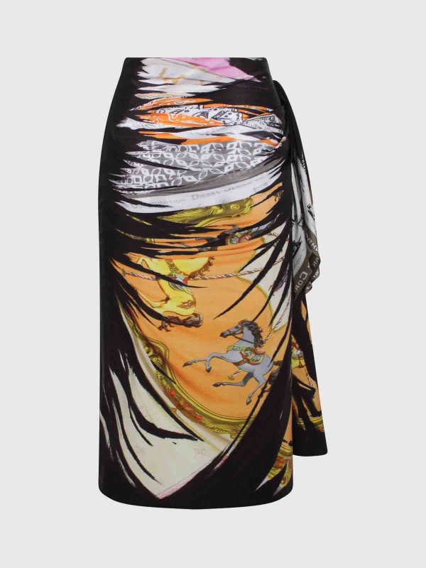 DIESEL: ニーレングススカート＆ミディ丈 online - 膝丈/ミディスカート - マルチカラー