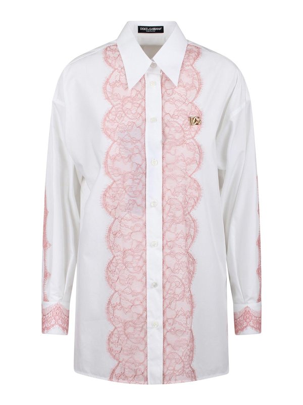 DOLCE & GABBANA: シャツ - シャツ - 白