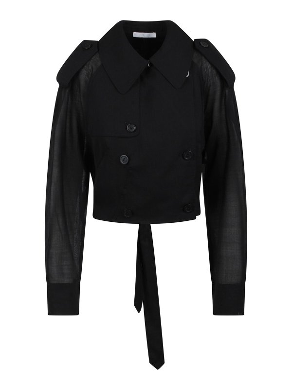 HELMUT LANG: trench coats - Trench Cropped
