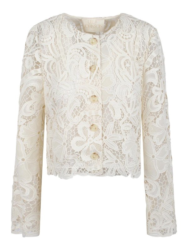 ULLA JOHNSON: Vestes casuals - Veste Casual - Blanc