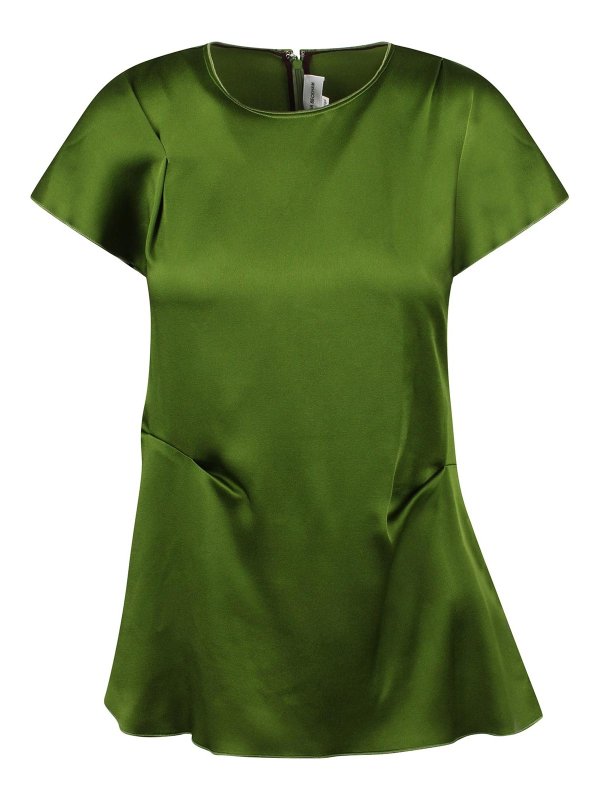 VICTORIA BECKHAM: Tops & Tank tops - Top with Pliss detail