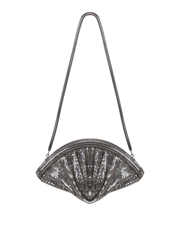 RABANNE: Clutch - Pochette - Argent