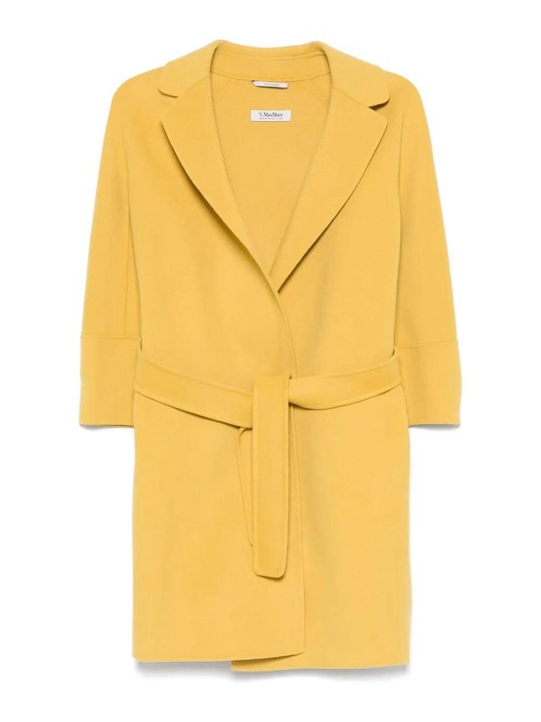 S MAX MARA: Kurze Mäntel - Kurzer Mantel - Gelb