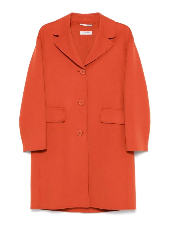 S MAX MARA: Kurze Mäntel - Kurzer Mantel - Orange