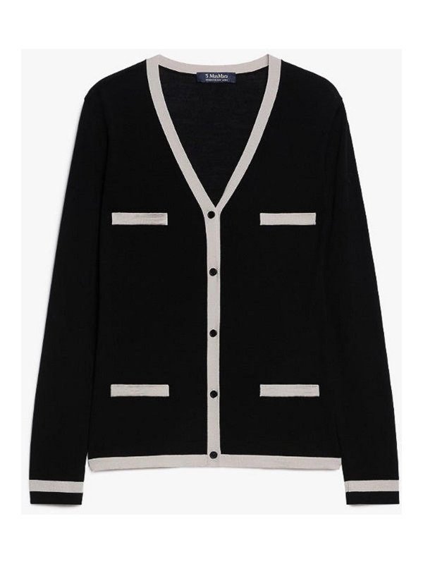 S MAX MARA: cardigans - S Max Mara Cardigan Kenya Nero