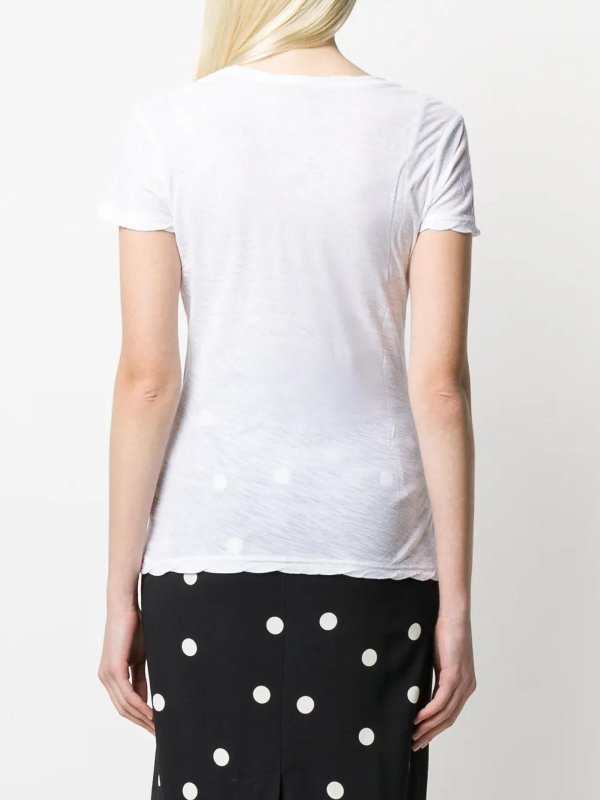 T- Shirt Arricciata Bianco shop online: JAMES PERSE