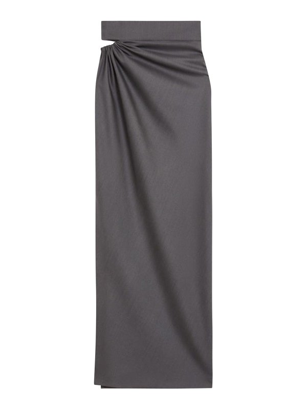 Max Mara: Faldas largas - Falda Larga - Plata