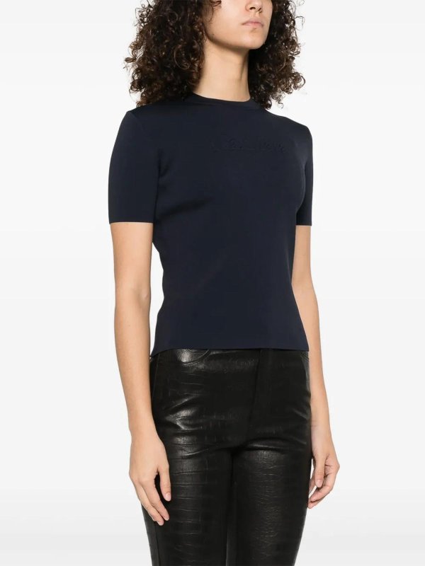 Max Mara: t-shirts online - Blue rye t-shirt