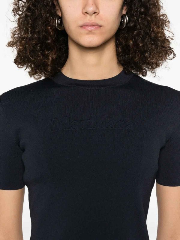 The Best Shops Max Mara: t-shirts - Blue rye t-shirt