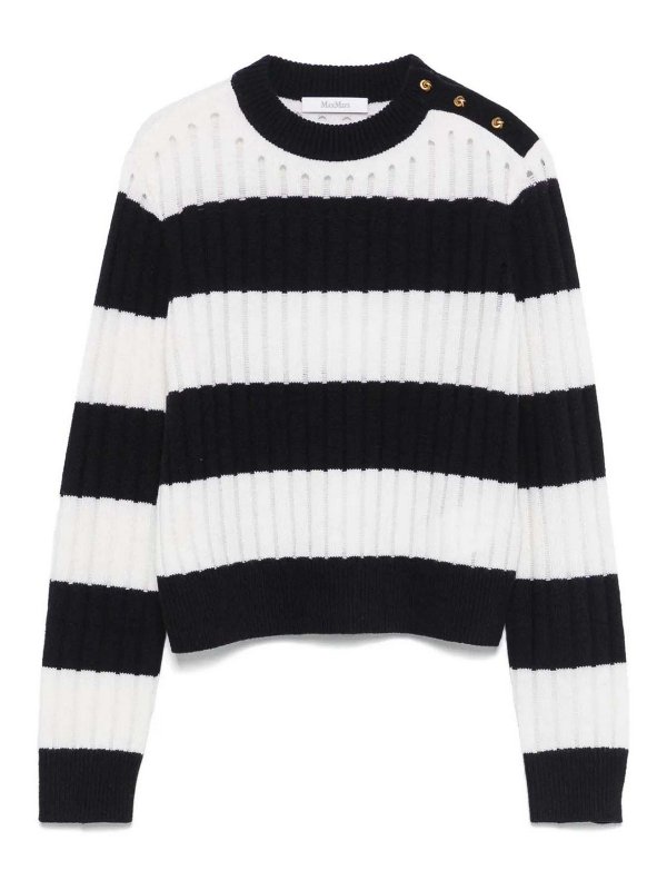 Max Mara: ボートネック - ボートネック - 黒