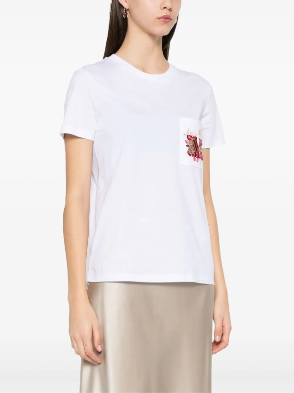 The Best Shops Max Mara: T-shirts - T-Shirt - Weiß