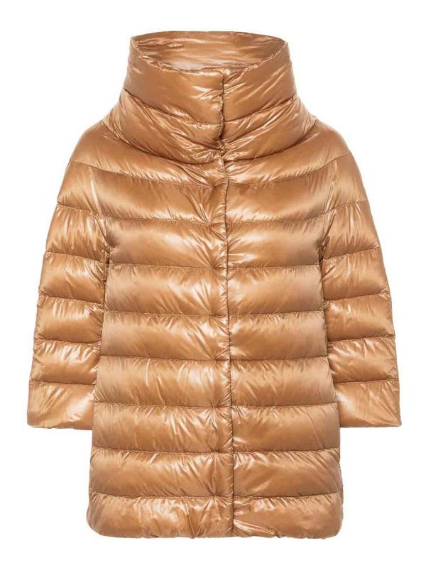 HERNO: Kurze Daunenjacken - Blazer - Camel