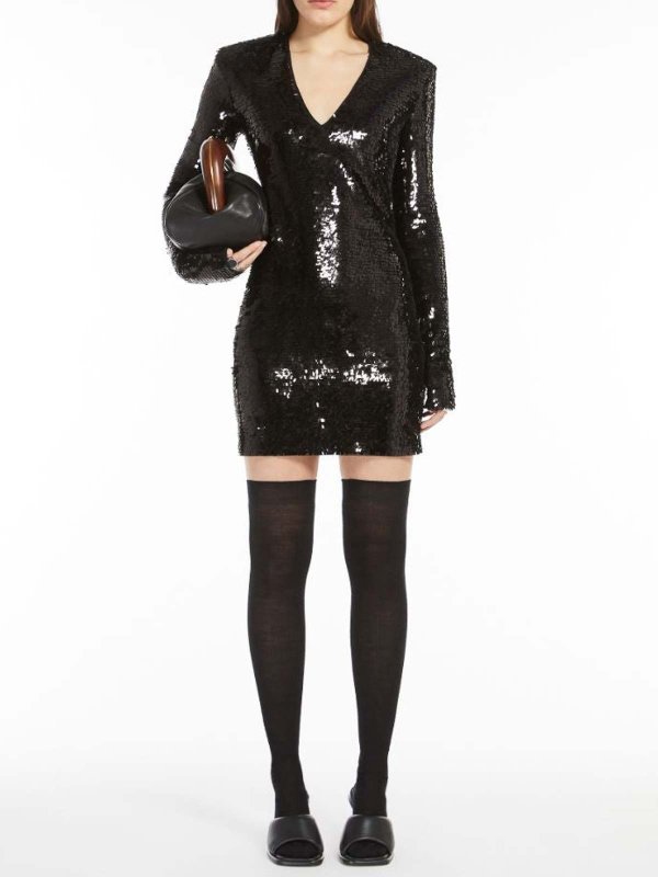 SPORTMAX: ニーレングスドレス online - 膝丈ドレス - 黒