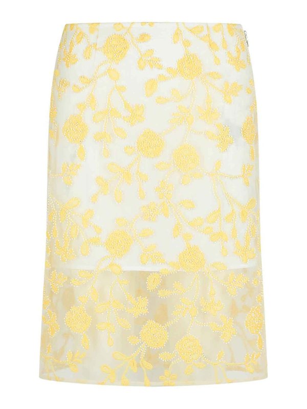 ROTATE Birger Christensen: ニーレングススカート＆ミディ丈 - 膝丈/ミディスカート - イエロー