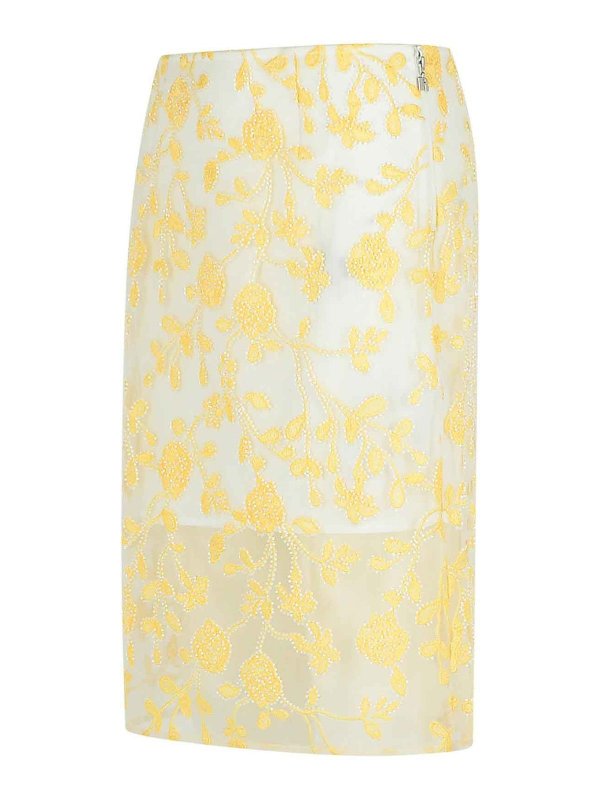 The Best Shops ROTATE Birger Christensen: ニーレングススカート＆ミディ丈 - 膝丈/ミディスカート - イエロー