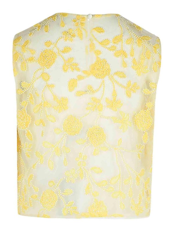 ROTATE Birger Christensen: Top e canotte online - Canotta in poliestere giallo fiore