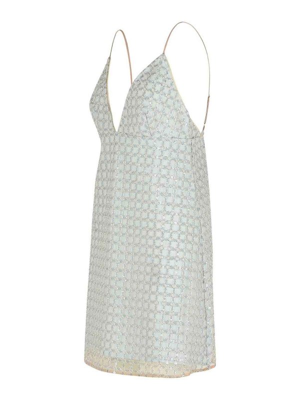 The Best Shops ROTATE Birger Christensen: abiti al ginocchio - Abito in poliestere azzurro in rilievo