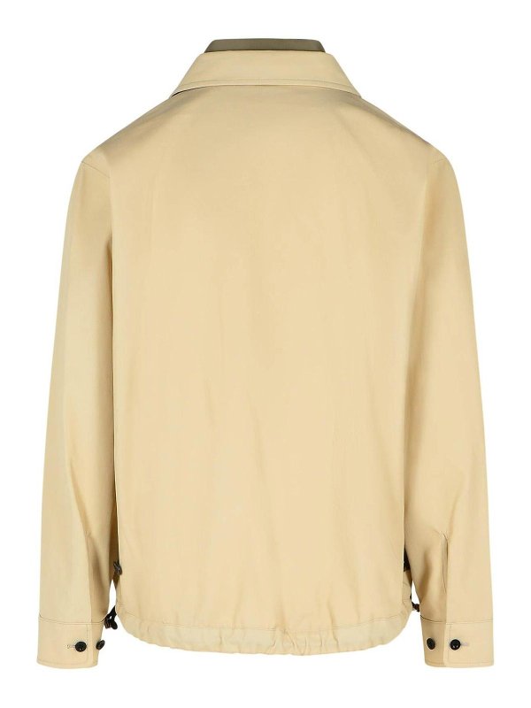 Sacai: giacche casual online - Giacca di cotone beige twill