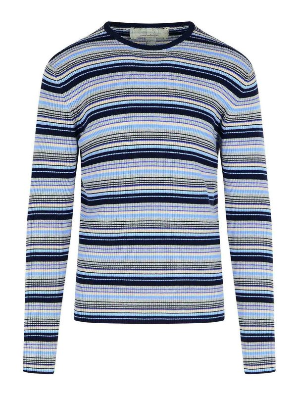 ERL: crew necks - Blue Wool Blend Sweater