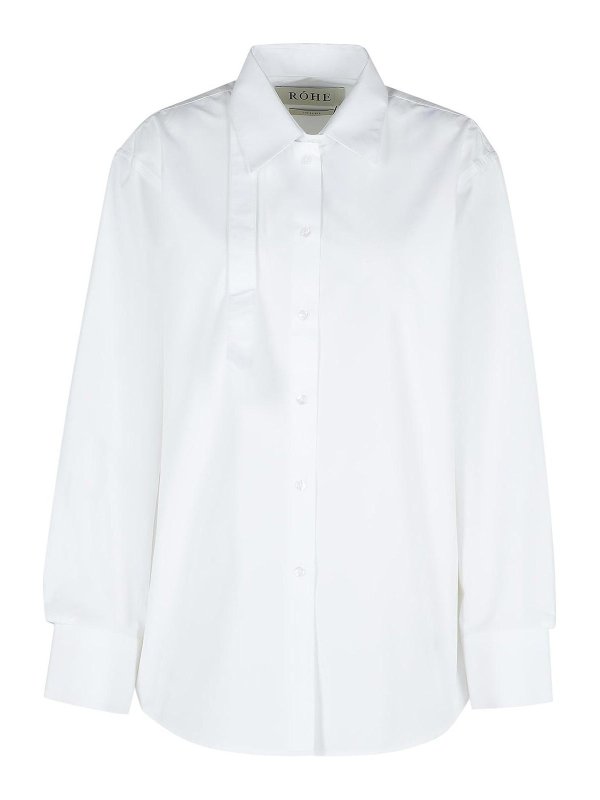 ROHE: shirts - White Cotton Shirt