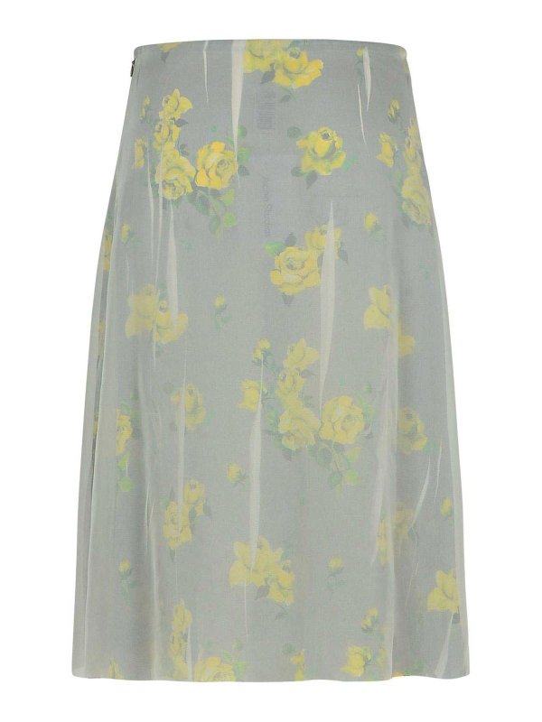 Acne Studios: Knielange und Midi Röcke online - Midirock - Grau