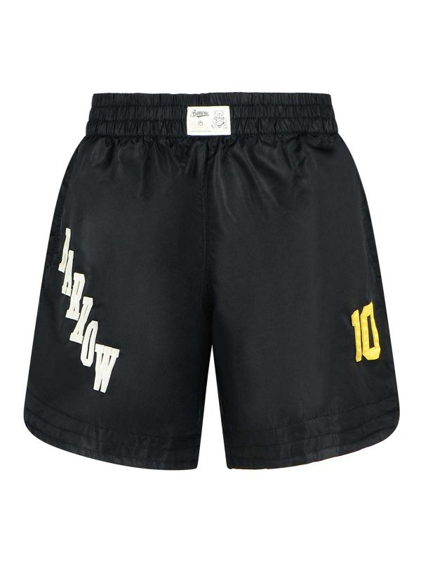 BARROW: Trousers Shorts - Black Polyamide Bermuda Shorts