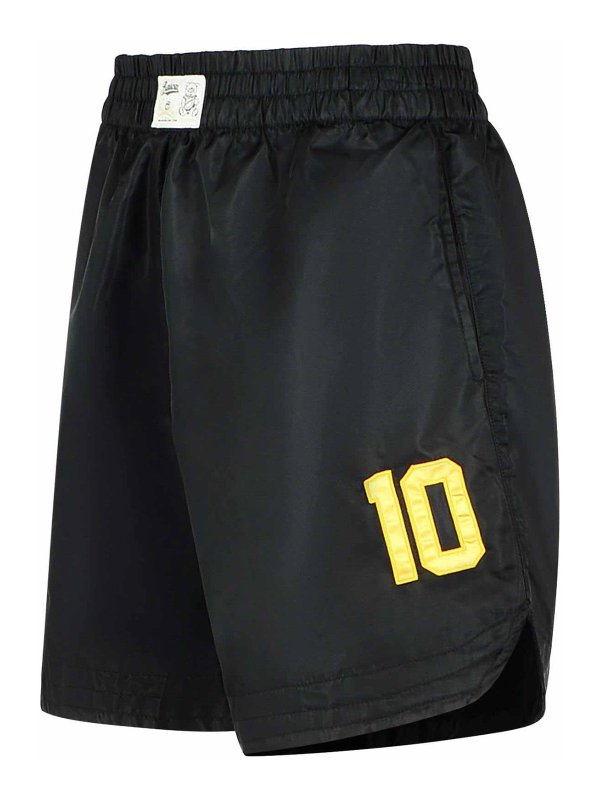 The Best Shops BARROW: Trousers Shorts - Black Polyamide Bermuda Shorts