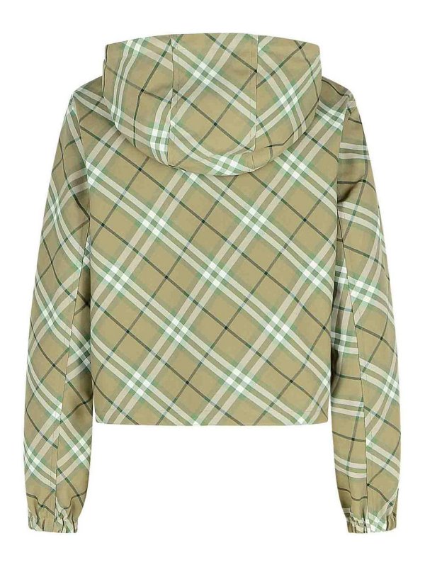 BURBERRY: casual jackets online - Green Polyester Jacket