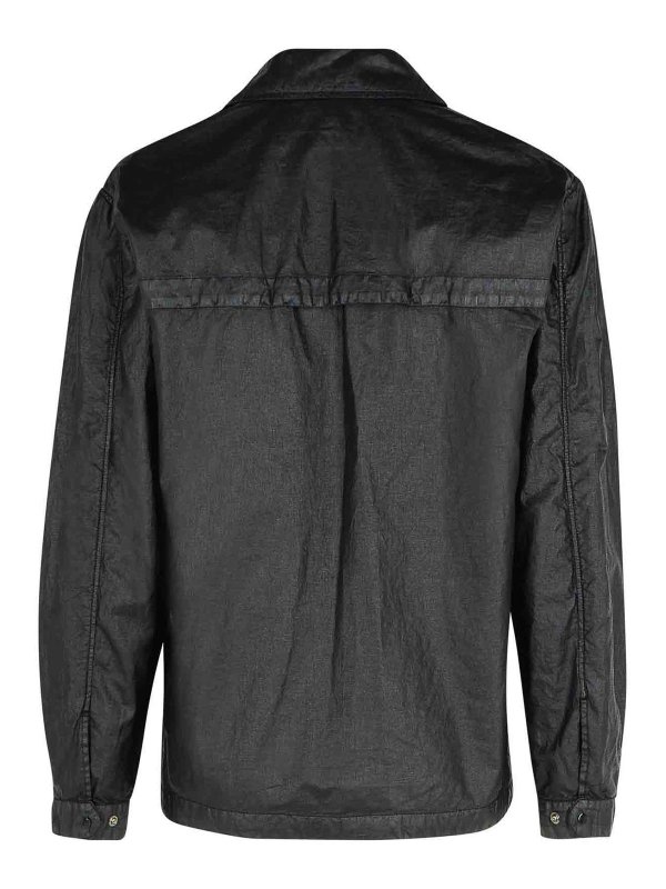 C.P. COMPANY: shirts online - Black Linen Shirt