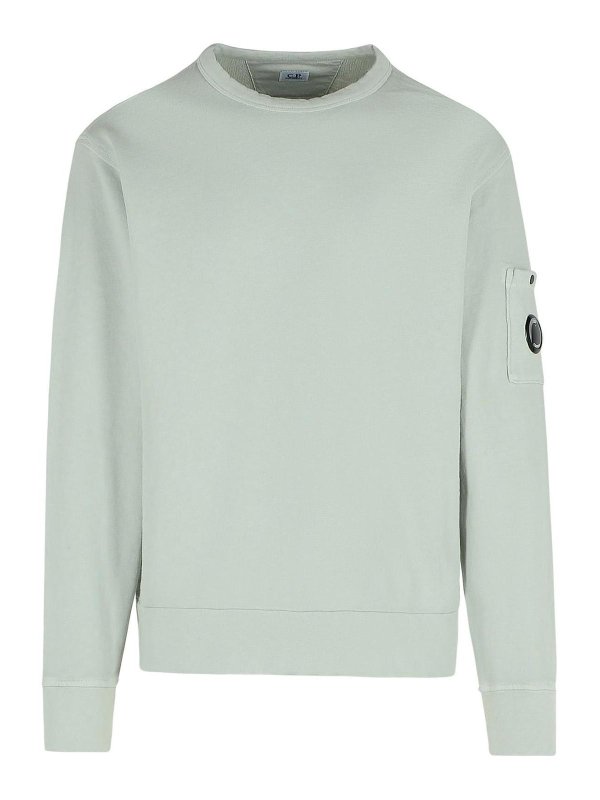 C.P. COMPANY: Suéteres con cuello pico - Suéter Cuello Redondo - Azul Claro