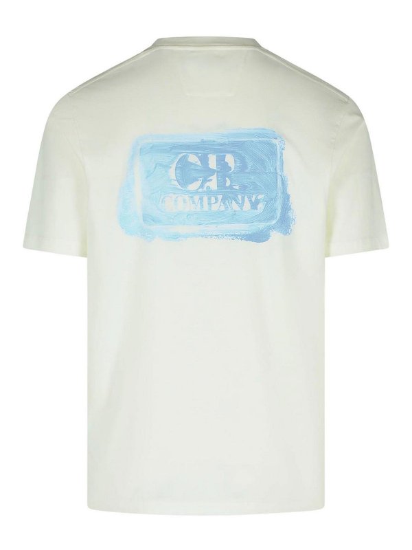 C.P. COMPANY: t-shirt online - T-shirt in cotone avorio