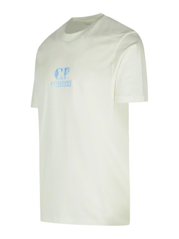 The Best Shops C.P. COMPANY: t-shirt - T-shirt in cotone avorio