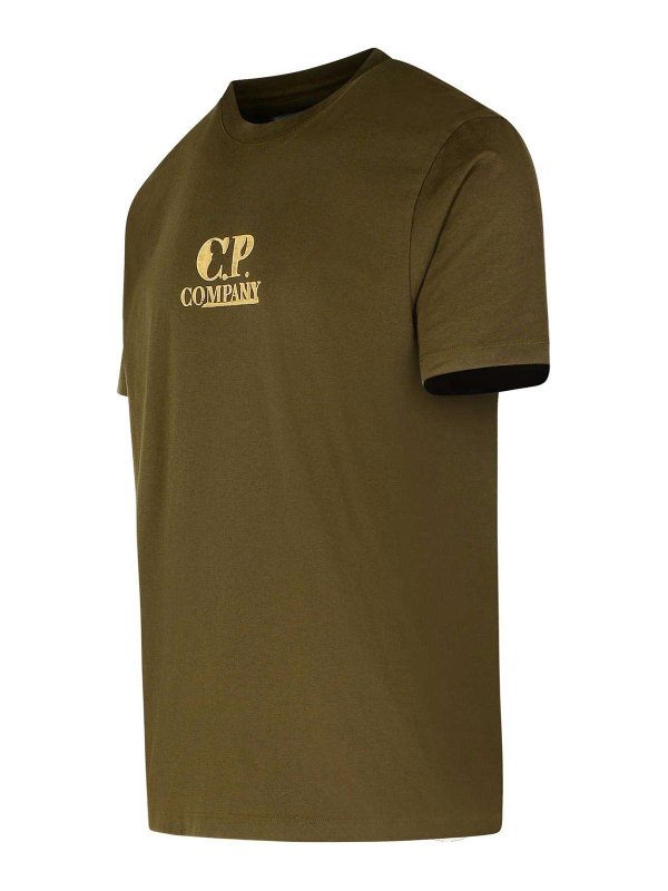 The Best Shops C.P. COMPANY: t-shirt - T-shirt in cotone verde