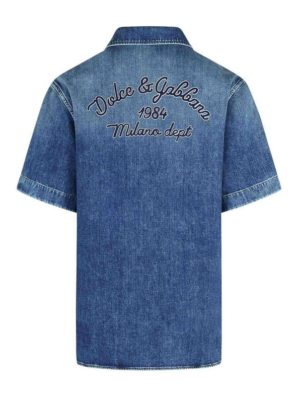DOLCE & GABBANA: shirts online - Blue Denim Shirt