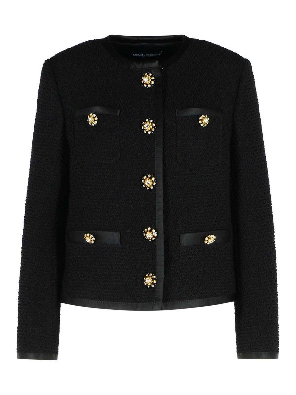 DOLCE & GABBANA: casual jackets - Black Wool Blend Jacket