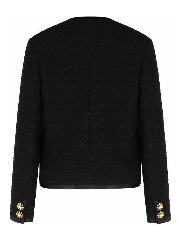 DOLCE & GABBANA: casual jackets online - Black Wool Blend Jacket