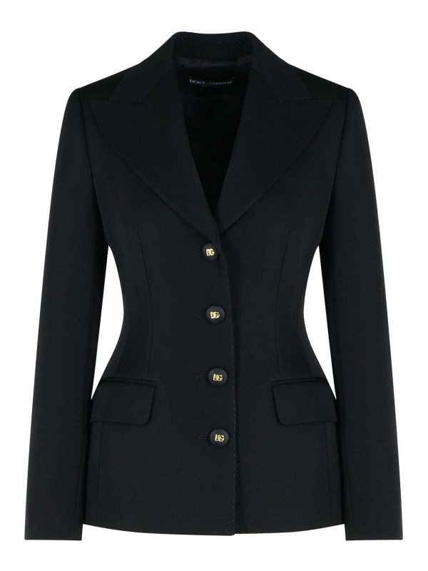 DOLCE & GABBANA: blazers - Black Virgin Wool Blazer